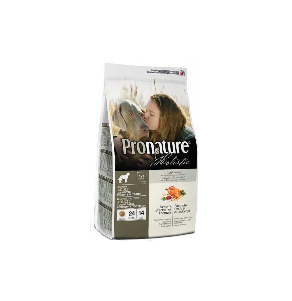 Pronature Holistic Dog Turkey & Cranberries 13.6kg dry dog food with turkey and cranberries