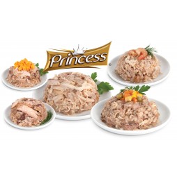 Princess Premium Chicken Thunfisch Sprotte, 70 g Nassfutterbeutel für Katzen