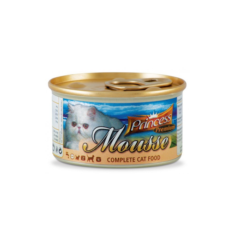 Princess Mousse Chicken & Turkey 85g wet food for cats