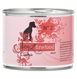 Dogz finefood No.2 hovězí maso 200g mokré krmivo pro psy