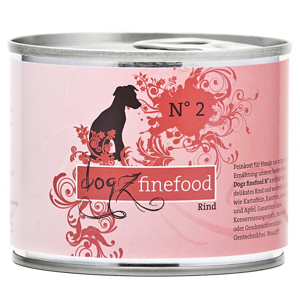 Dogz finefood No.2 hovězí maso 200g mokré krmivo pro psy