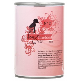 Dogz finefood No.2 hovězí maso 400g mokré krmivo pro psy