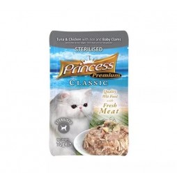 Princess Premium Sterilised  Małże Baby Tauryna  70g mokra karma dla kota saszetka