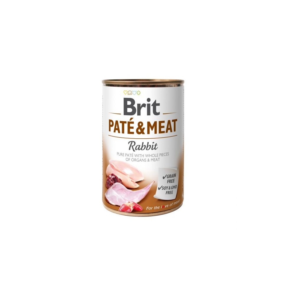 Brit Pate & Meat Rabbit 400g Wet dog food