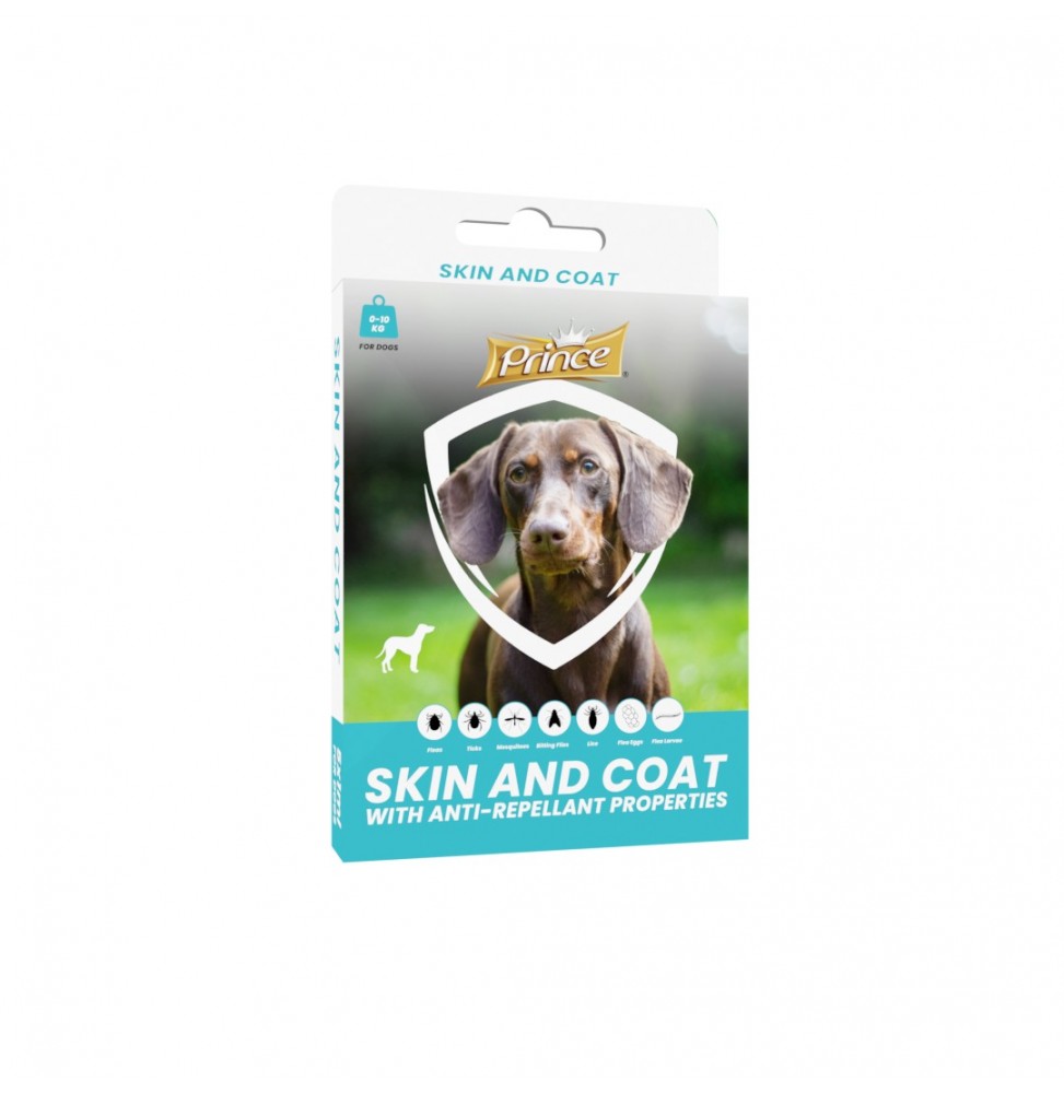 Prince Skin & Care Drops 0-10 kg krople przeciw pasożytom dla psa PROMOCJA 1+1