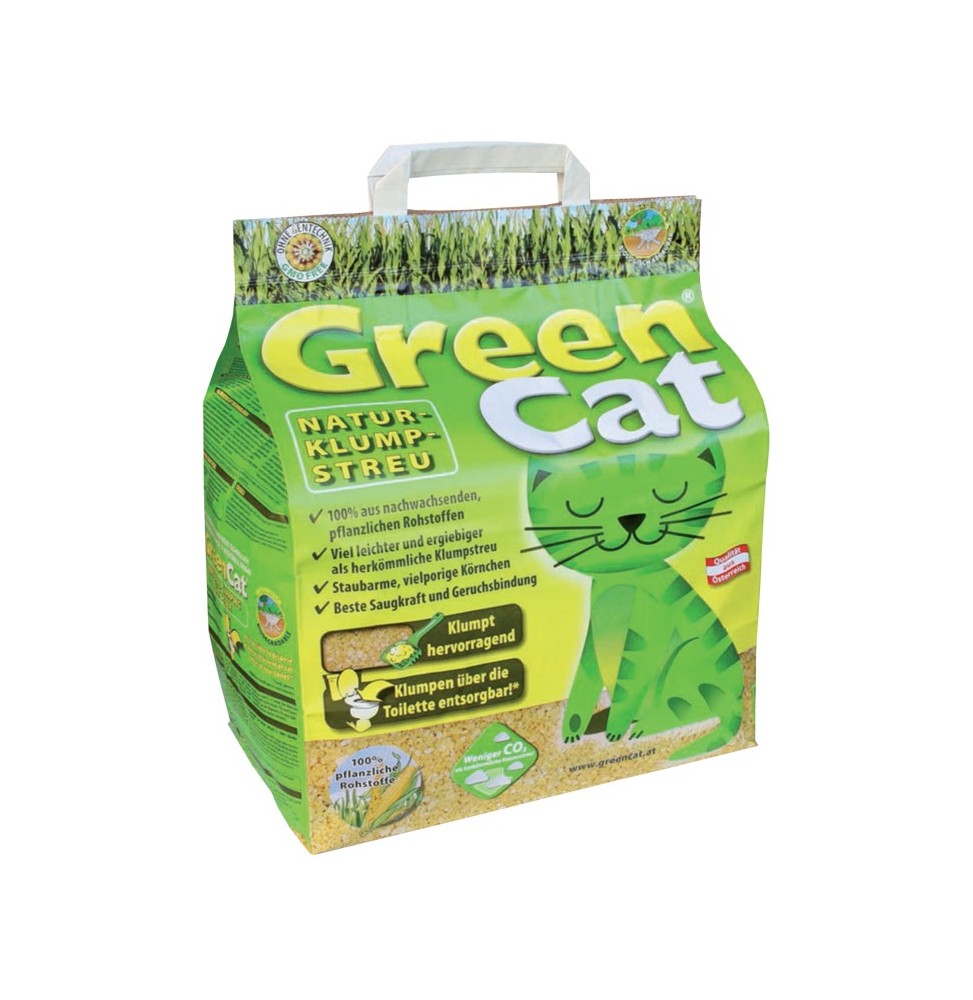 GrainCat clumping cat litter GreenCat Ecological, odorless, 100% natural litter 12 L (weight 4 kg)