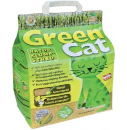 GrainCat klumpende Katzenstreu GreenCat Ökologische, geruchlose, 100 % natürliche Streu 24 L (Gewicht 8 kg)