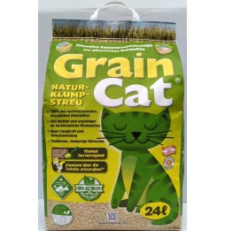 GrainCat klumpende Katzenstreu GreenCat Ökologische, geruchlose, 100 % natürliche Streu 24 L (Gewicht 8 kg)