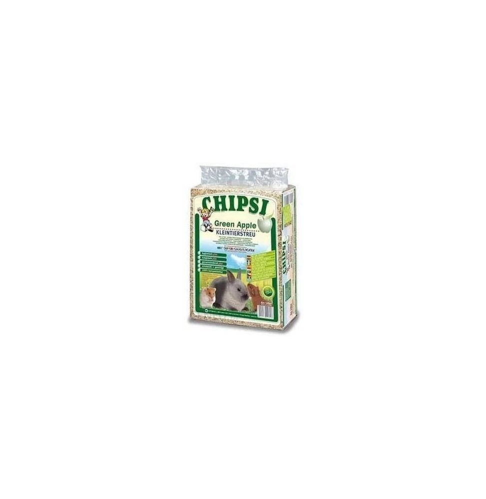 Cats Best Chipsi Green Apple 60l,(3,2 kg) ściółka dla małych zwierząt domowych