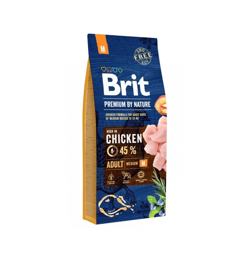 Сухий корм для собак Brit Premium By Nature M для дорослих 15 кг