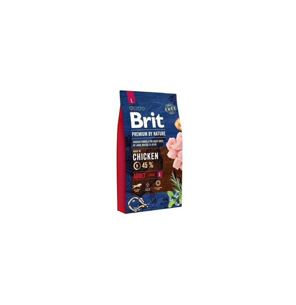Brit Premium By Nature L adult 15 kg dry dog food