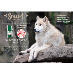 Smart Nature Dog Lamb&Rice Mono 2kg krmivo pro psy 100% jehněčí bez kuřecího proteinu podporuje kůži a srst