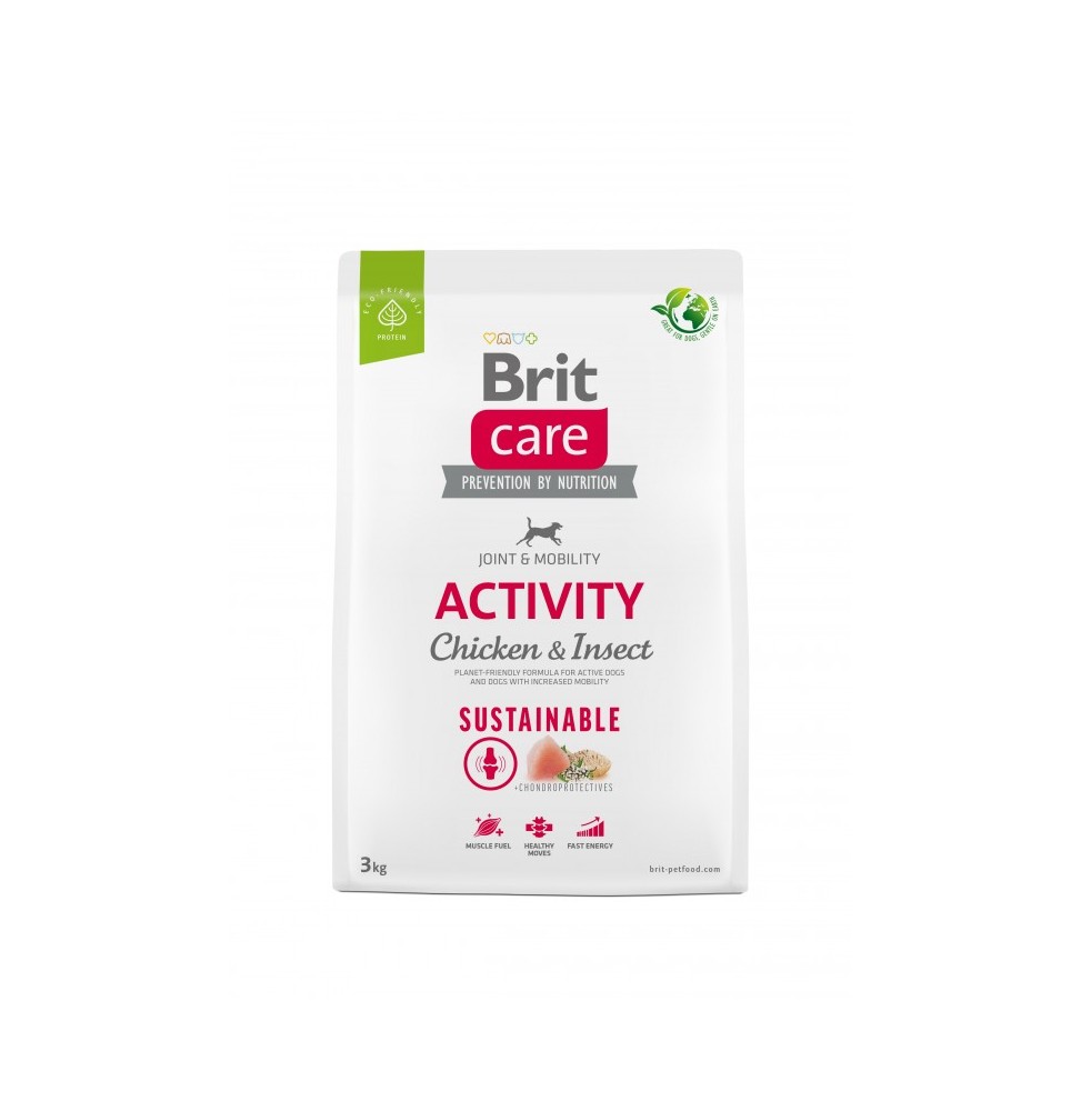 BRIT CARE DOG SUSTAINABLE ACTIVITY CHICKEN INSECT 3kg dry dog food