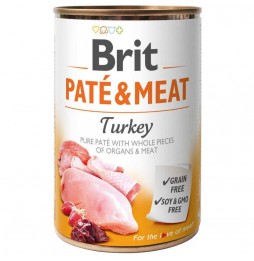 BRIT PATE&MEAT TURKEY 400 gr Nassfutter für Hunde