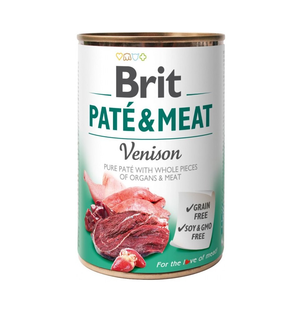 BRIT PATE&MEAT VENISON 400 gr Nassfutter für Hunde