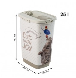 Rotho CODY food container 25 l 330x250x463 IML PET Cat with joy