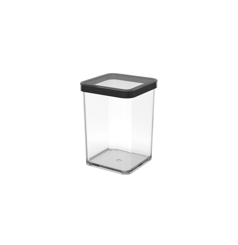 Rotho Square container 1.0 l LOFT transparent/black