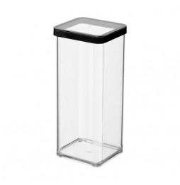 Rotho Square container 1.5 l LOFT transparent/black