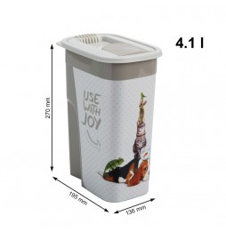 Rotho FLO food container 4.1 l 195x136x270 IML PET feed with joy