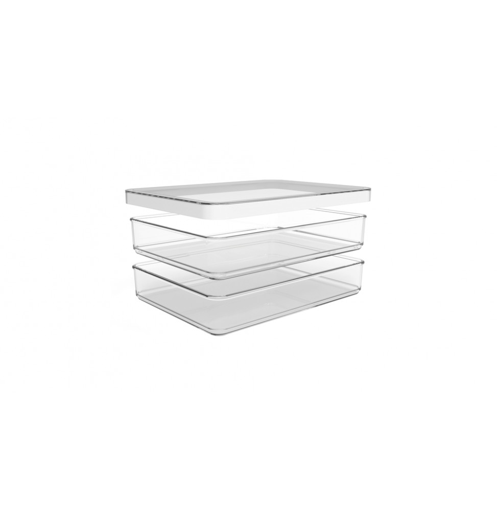 Rotho Pojemnik szeroki 2x0,85 LOFT kolor transparentny i biały