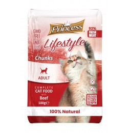 Princess Lifestyle Chunks Wołowina 100 gr saszetka dla kota