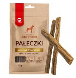 Maced BEEF STICKS WITH LIVER 100g for dogs