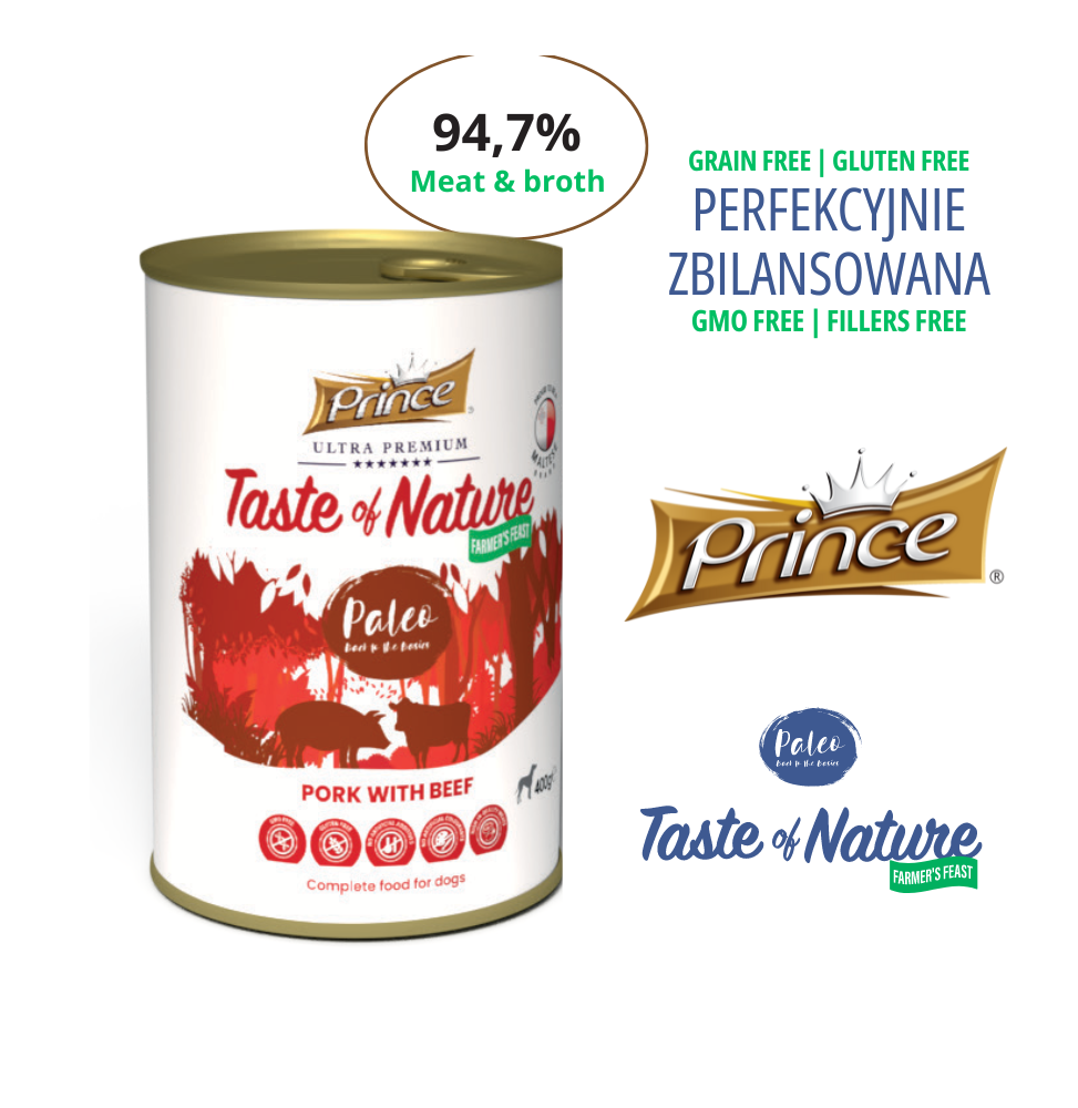 Prince Farmer's Feast mokra karma dla psa z 97% mięsa z rosołem