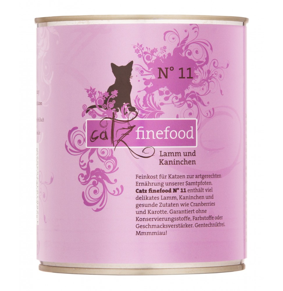 Catz finefood No.11 lamb & rabbit 800g mokré krmivo pro kočky